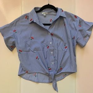 Button up crop top